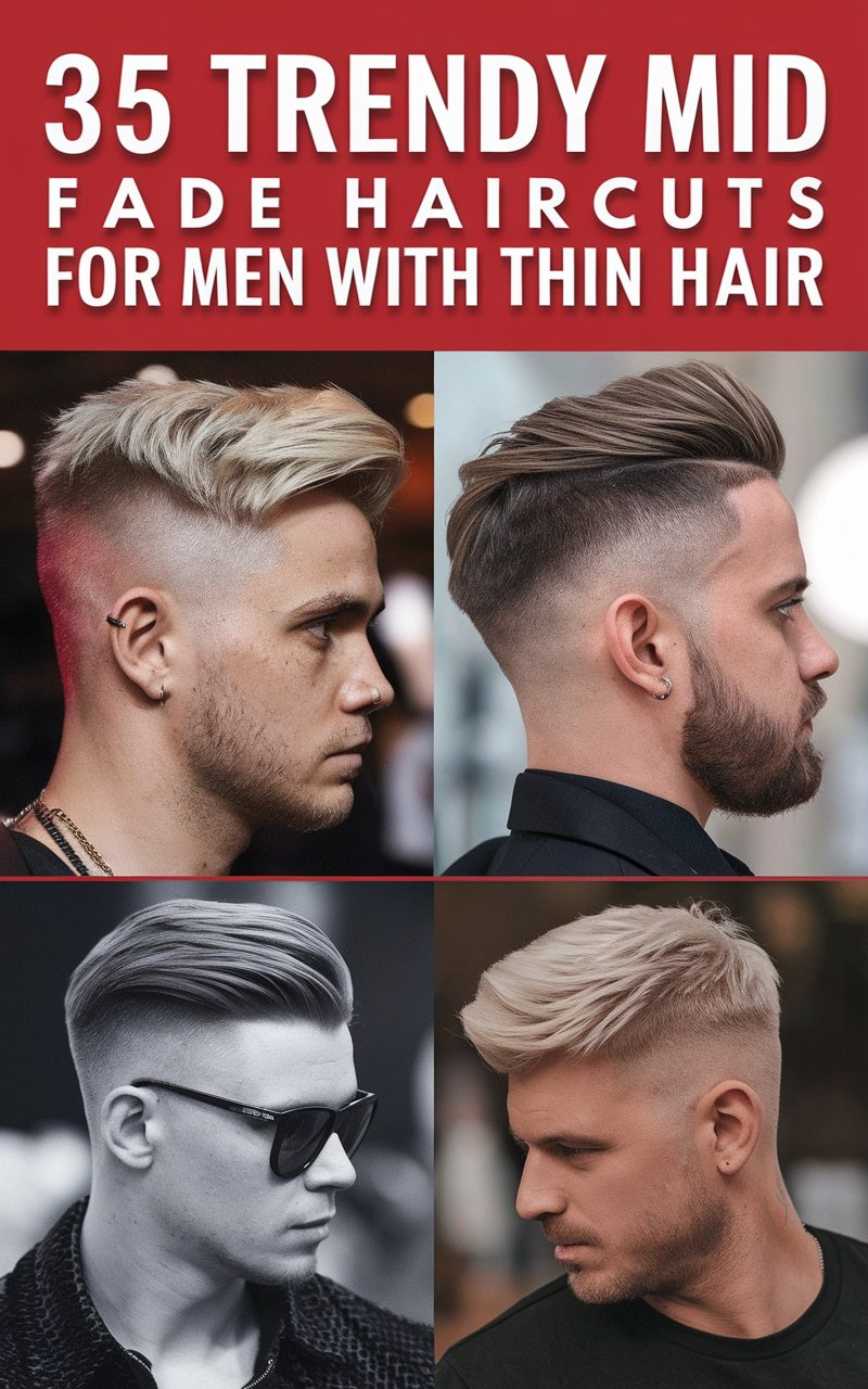 35 Trendy Mid Fade Haircuts for Men with Thin Hair
