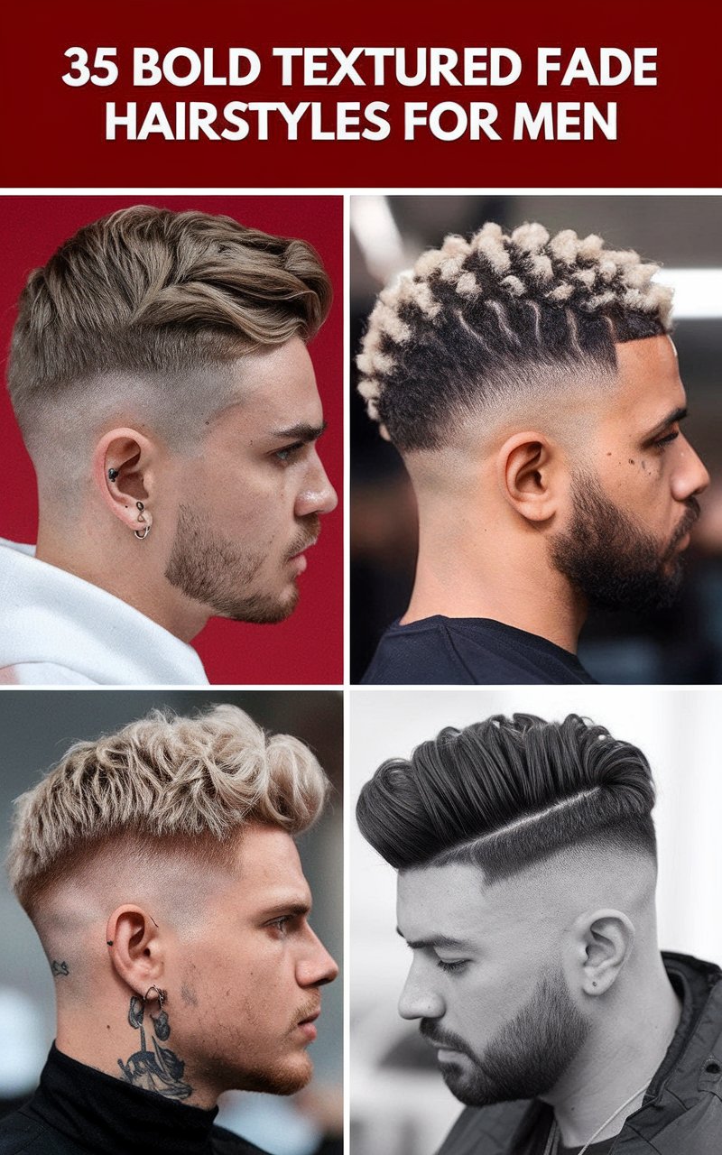 35 Bold Textured Fade Hairstyles for Men