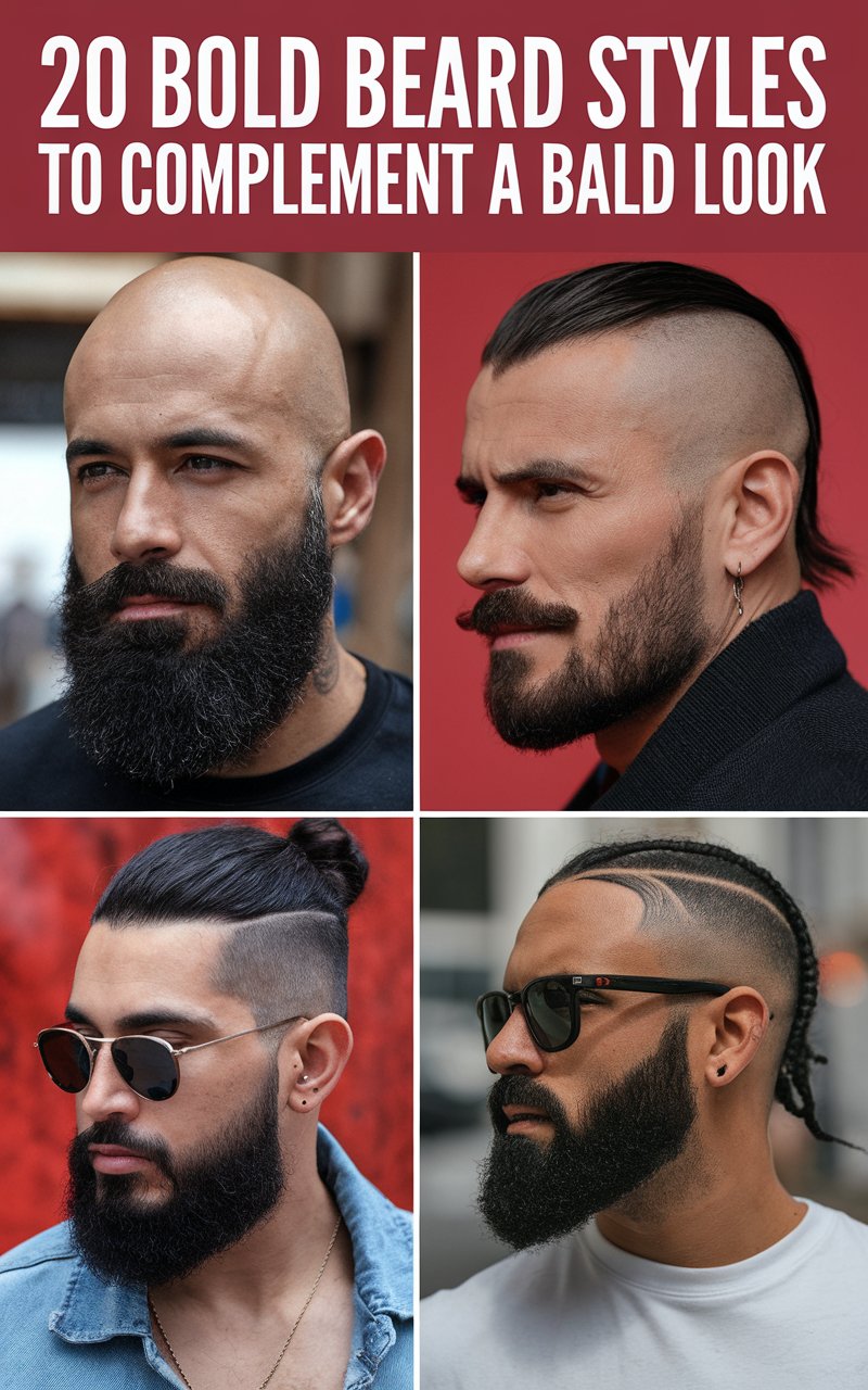 20 Bold Beard Styles to Complement a Bald Look