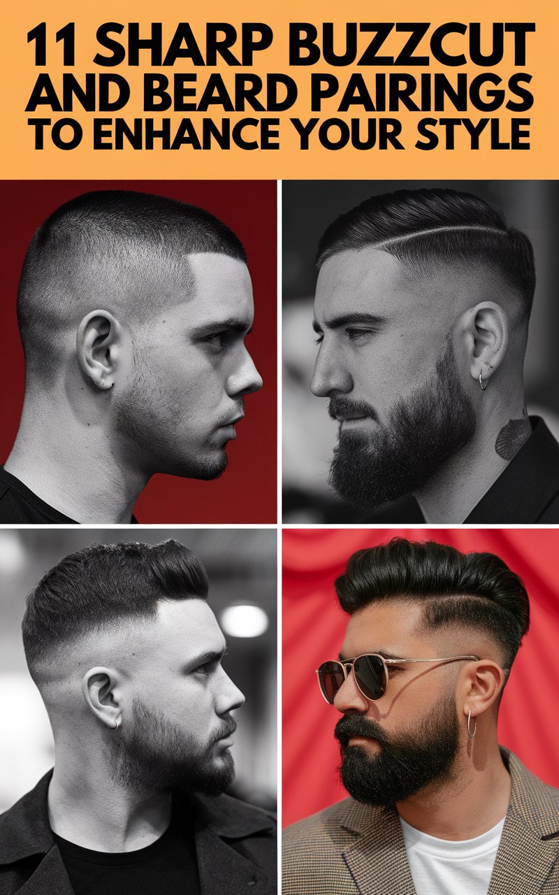 11 Sharp Buzzcut and Beard Pairings to Enhance Your Style