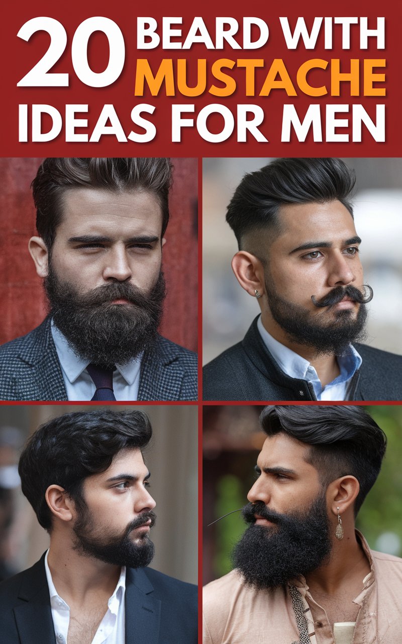 20 Beard with Mustache Looks to Redefine Modern Masculinity: The 2024 Guide